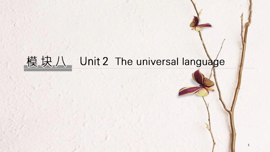2019版高考英语大一轮复习 模块八 Unit 2 The universal language课件 牛津译林版选修8_第1页