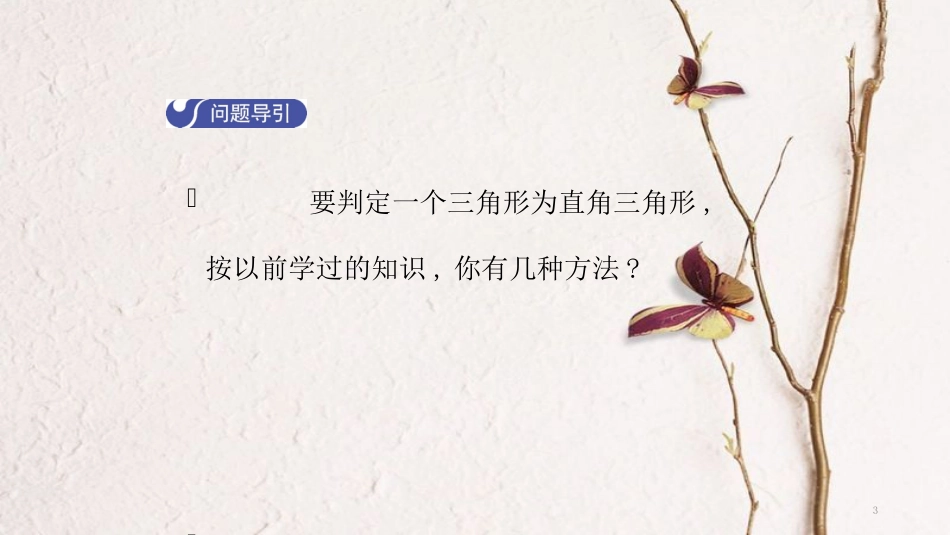 八年级数学下册 第一章 三角形的证明 1.2 直角三角形（第1课时）导学课件 （新版）北师大版_第3页