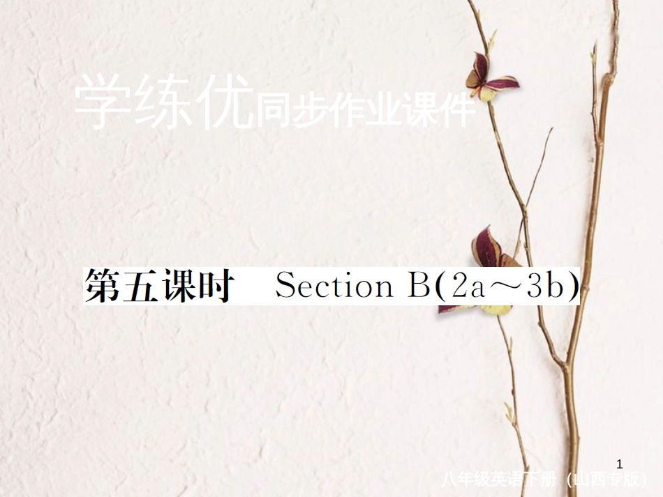 （山西专版）八年级英语下册 Unit 5 What were you doing when the rainstorm came（第5课时）作业课件 （新版）人教新目标版_第1页