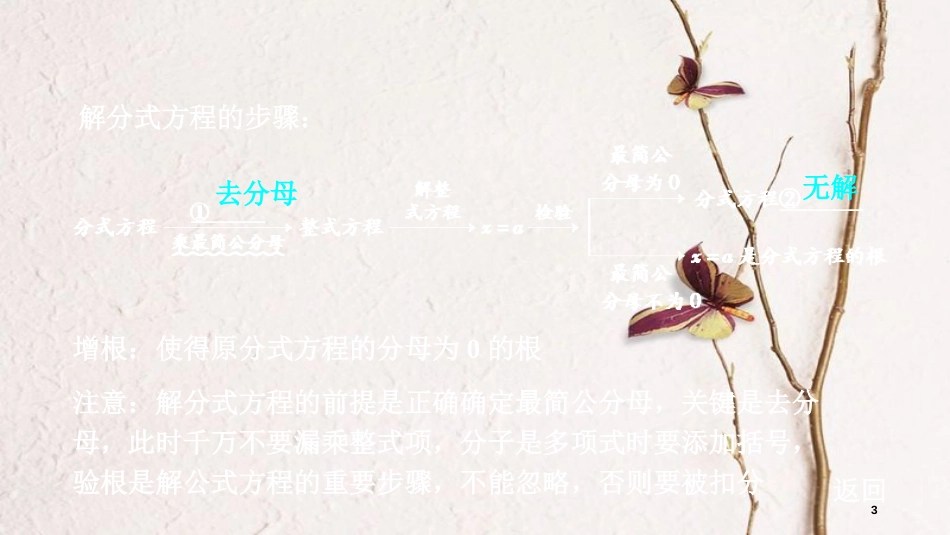 重庆市中考数学一轮复习 第二章 方程（组）与不等式（组）第3节 分式方程及其应用课件_第3页