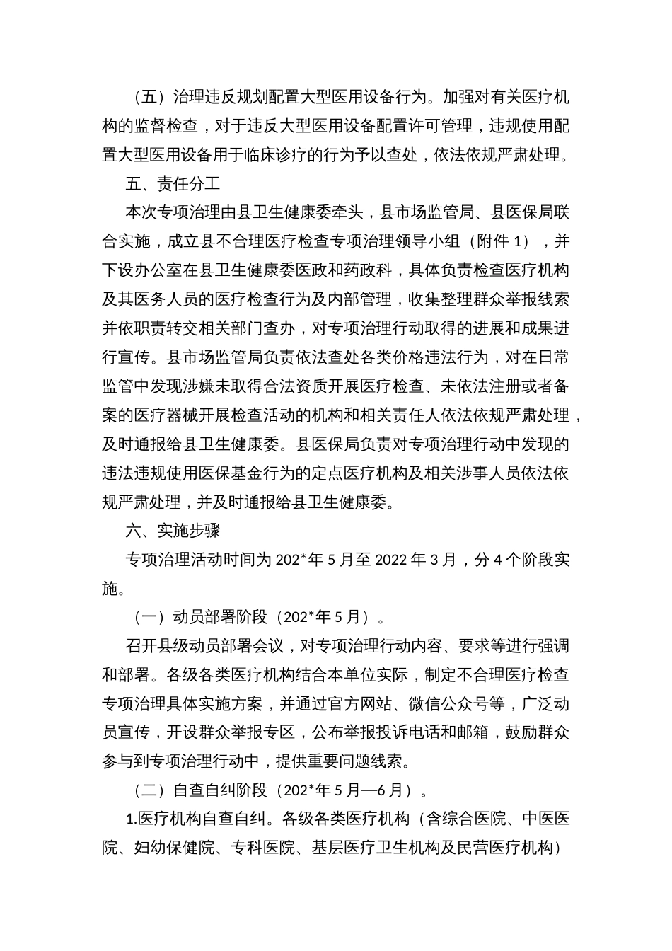 县不合理医疗检查专项治理行动工作方案_第3页