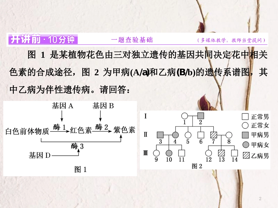 （全国通用）高考生物二轮复习 专题三 遗传 串讲二 遗传规律、伴性遗传 第2课时 高考研究课件_第2页