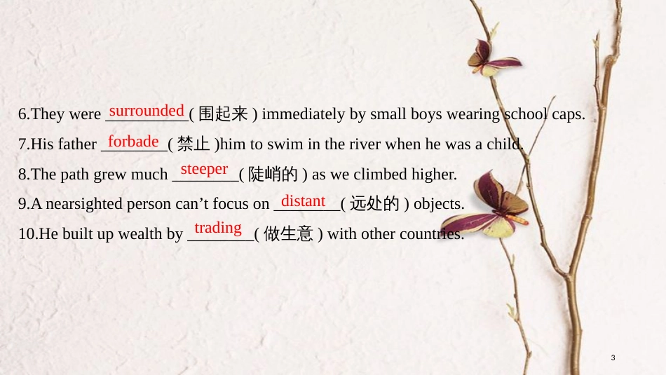 2019版高考英语一轮复习 第一部分 Module 5 A Trip Along the Three Gorges课件 外研版必修4(1)_第3页