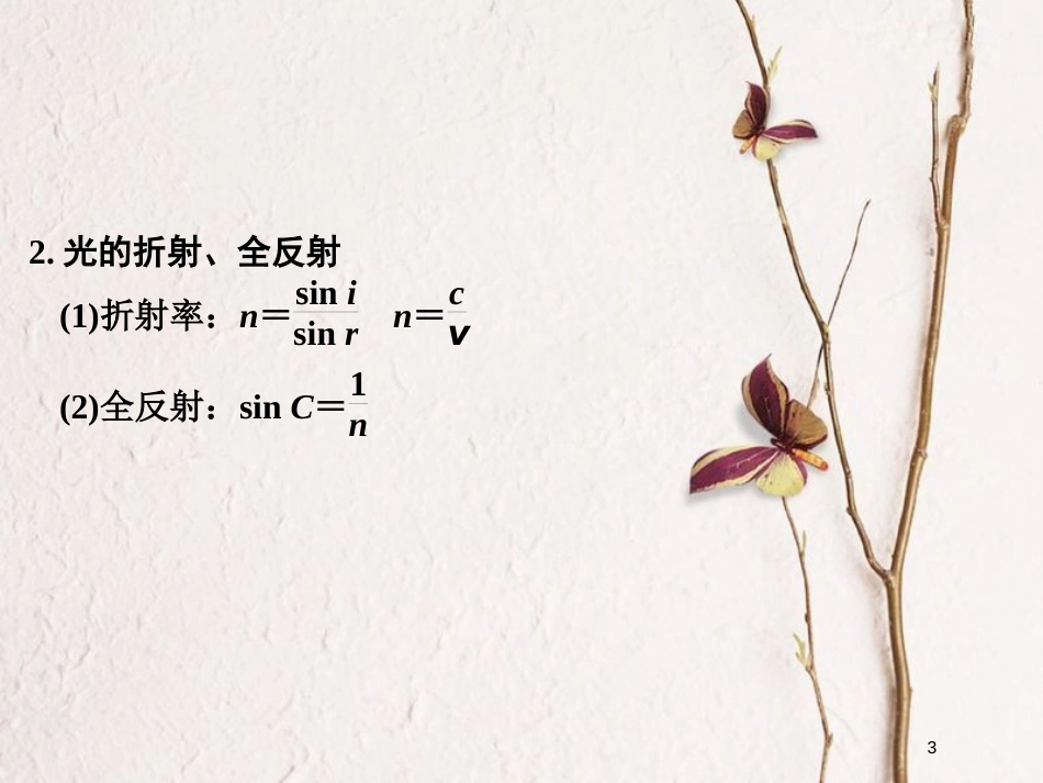 （全国通用）高考物理二轮复习 考前第2天 机械振动和机械波 光 电磁波课件 选修3-4_第3页