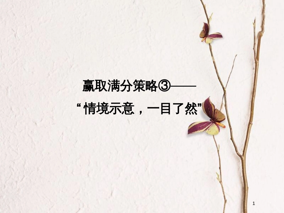 （全国通用）高考物理二轮复习 赢取满分策略3“情境示意，一目了然”课件_第1页