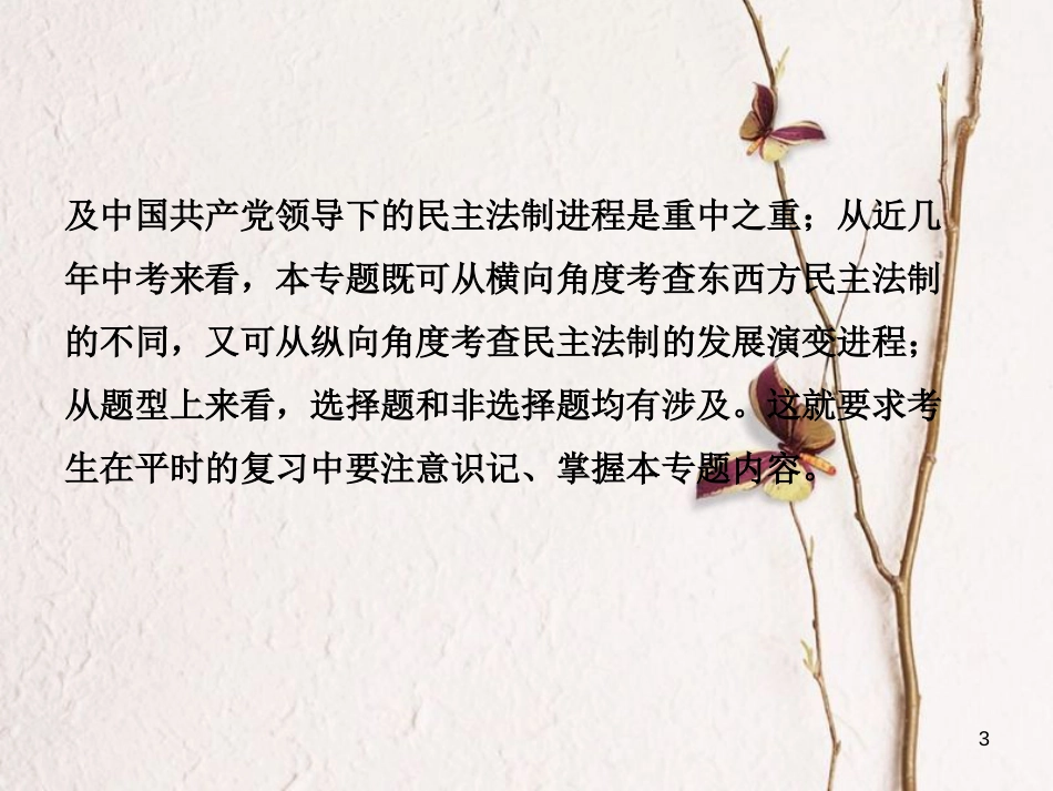 山东省滨州市中考历史复习 专题九 中外历史上的民主与法制建设课件_第3页