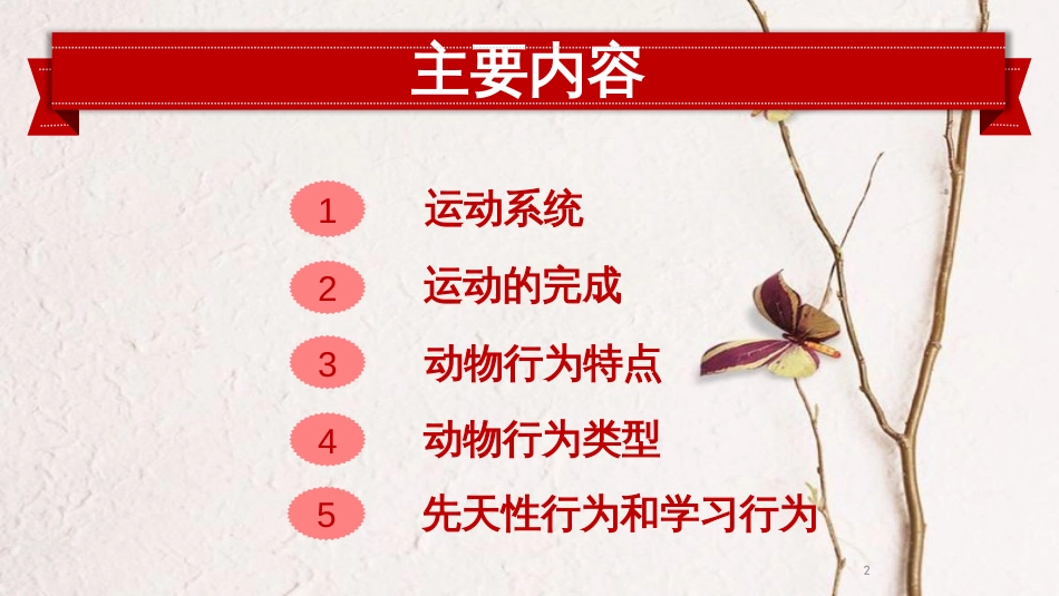 江西省万载县八年级生物上册 第四单元 动物的生活复习课件 （新版）冀教版_第2页