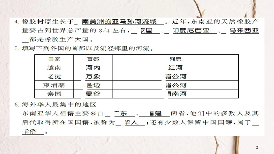 七年级地理下册 7.1 东南亚第2课时课件 （新版）湘教版_第2页