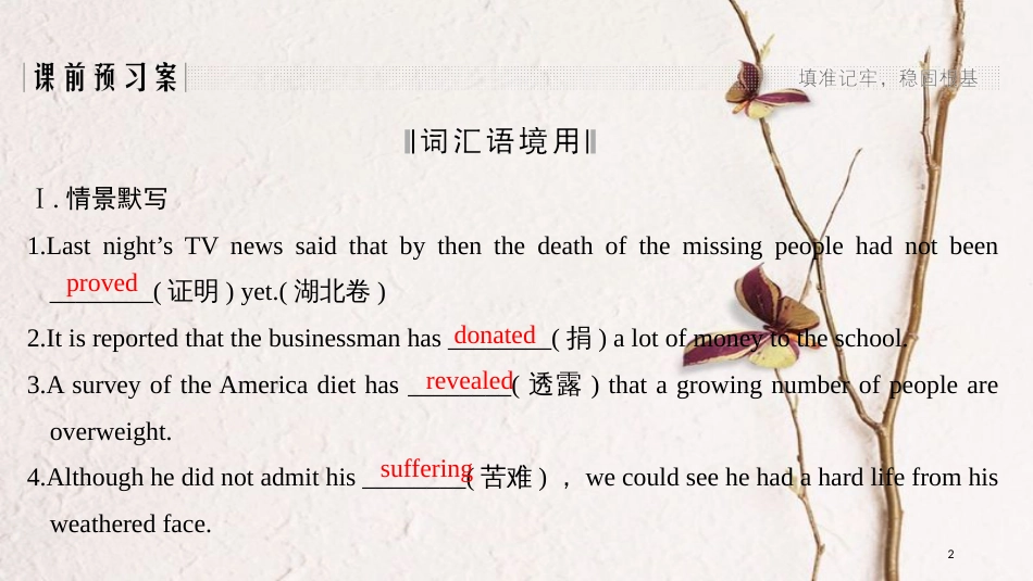 2019版高考英语一轮复习 第一部分 Module 6 The Tang Poems课件 外研版选修8(1)_第2页