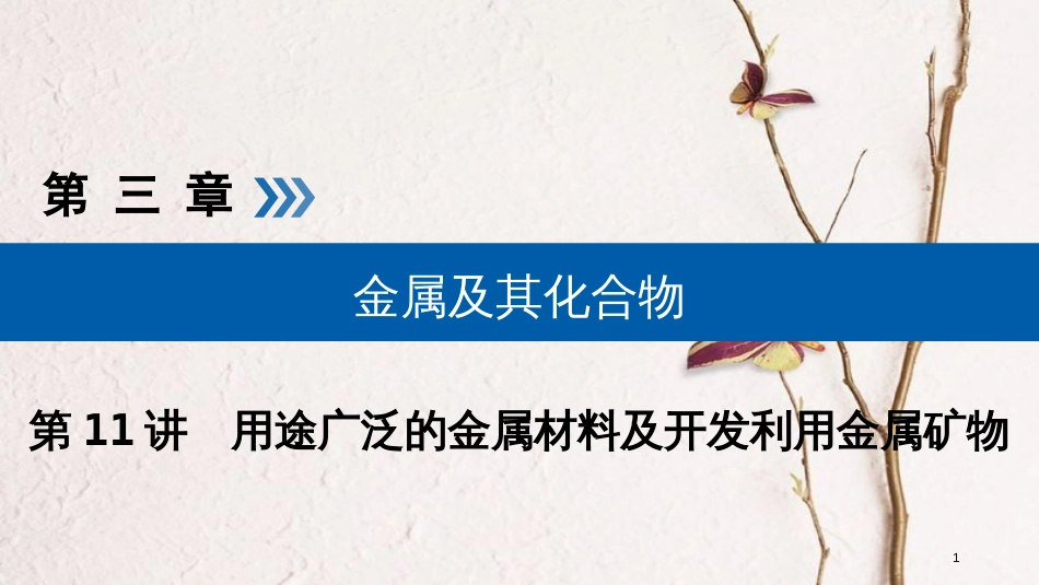 （全国通用版）2019版高考化学大一轮复习 第11讲 用途广泛的金属材料及开发利用金属矿物 考点1 铜及其重要化合物优选课件_第1页