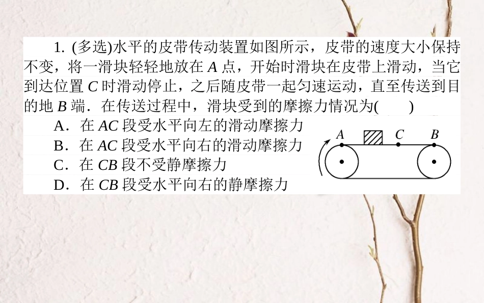 （全国通用）2019版高考物理 全程刷题训练 周测二（B卷）课件_第3页