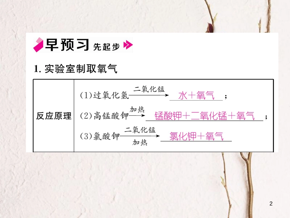 九年级化学上册 第二单元 我们周围的空气 课题3 制取氧气习题课件 （新版）新人教版_第2页