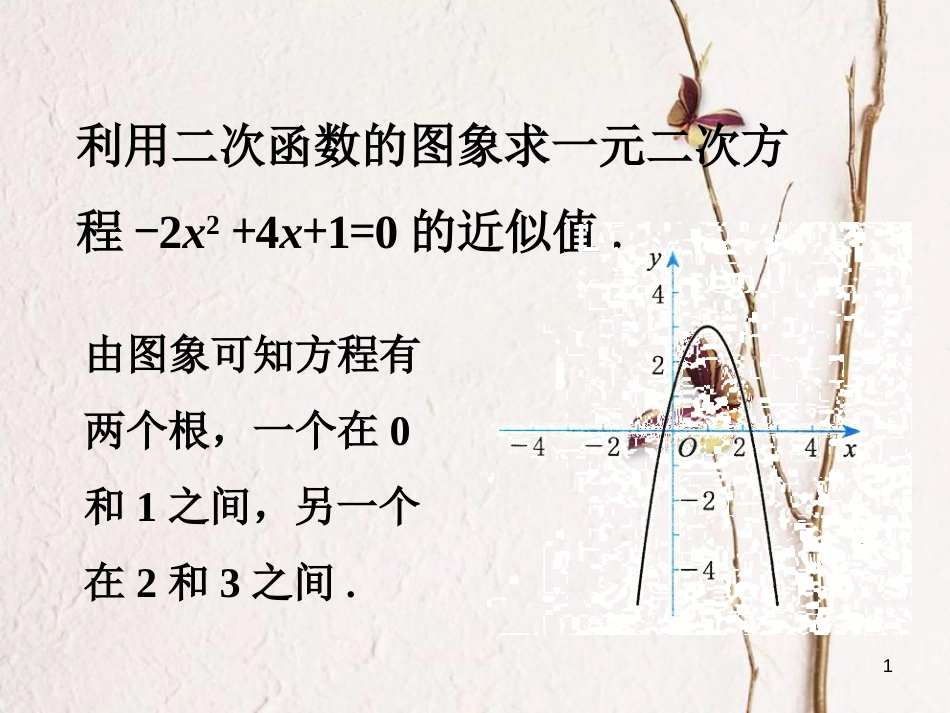 九年级数学下册 2.5 二次函数与一元二次方程随堂练习2素材 （新版）北师大版_第1页