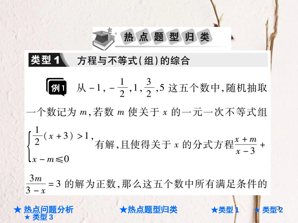 中考数学总复习 第二部分 重点专题提升 专题四 方程、不等式与函数的综合问题课件_第3页