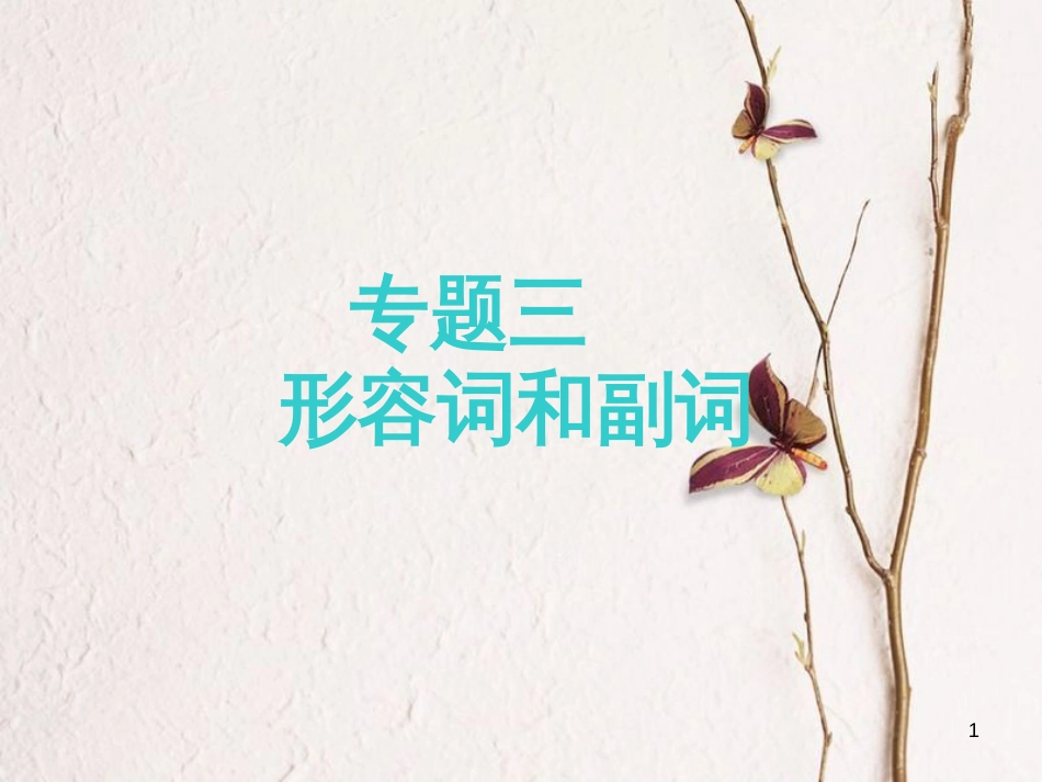 2019版高考英语一轮复习 语法专项 专题三 形容词和副词课件 北师大版_第1页