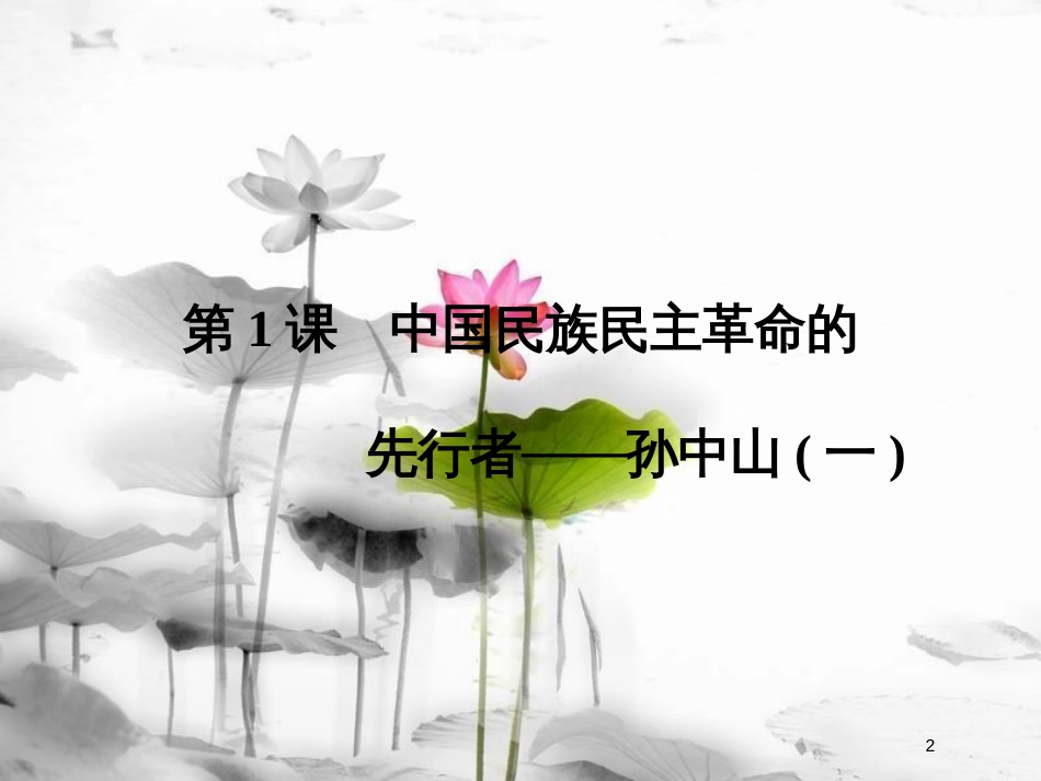 高中历史 专题四“亚洲觉醒”的先驱 4-1 中国民族民主革命的先行者——孙中山(一)课件 人民版选修4_第2页