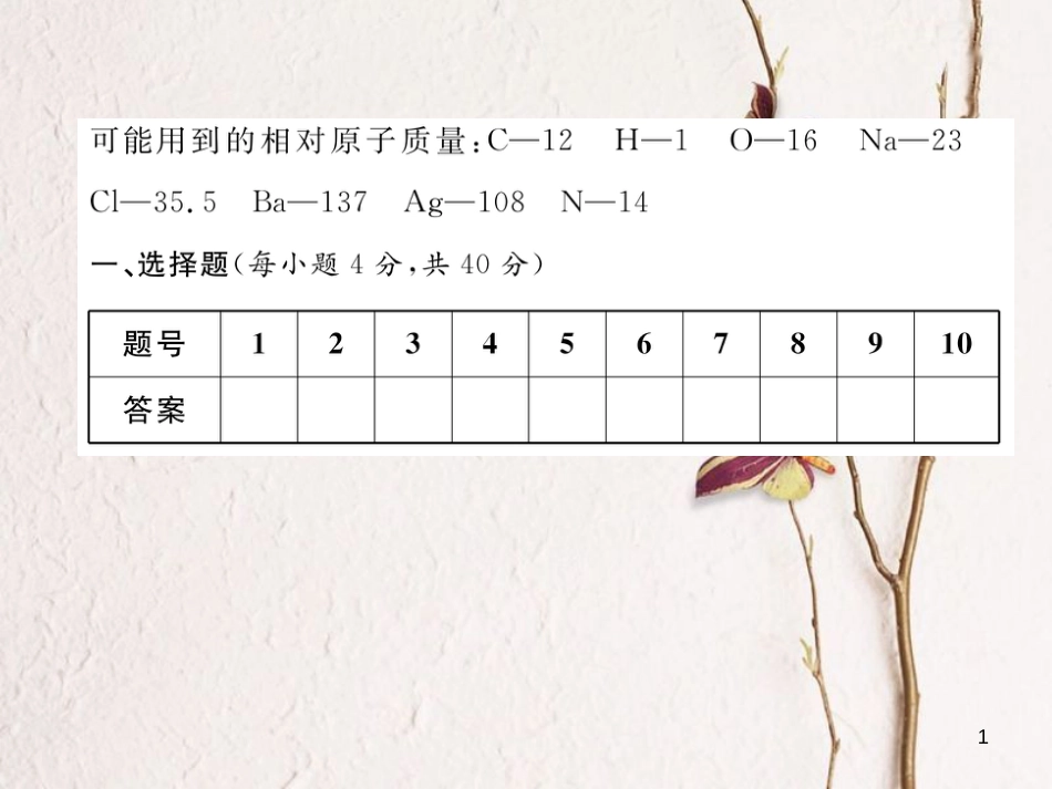 九年级化学下册 第11单元 盐 化肥达标测试卷作业课件 （新版）新人教版_第1页