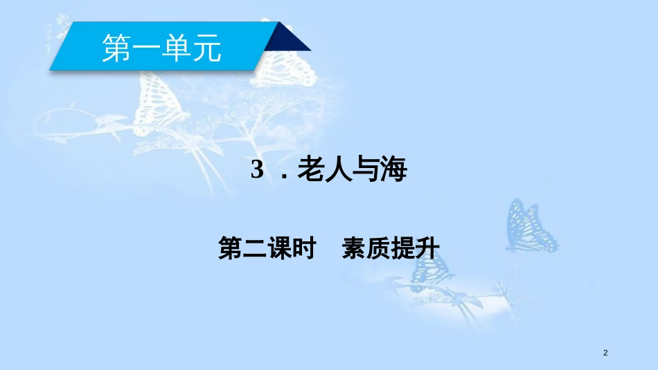 高中语文 第一单元 3 老人与海（第2课时）课件 新人教版必修3_第2页