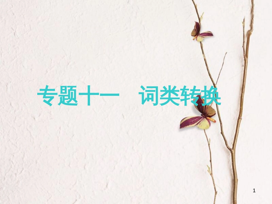 2019版高考英语一轮复习 语法专项 专题十一 词类转换课件 北师大版(1)_第1页