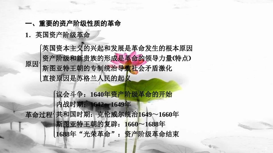 届中考历史总复习 专题篇 专题5 资产阶级革命、改革史课件_第2页