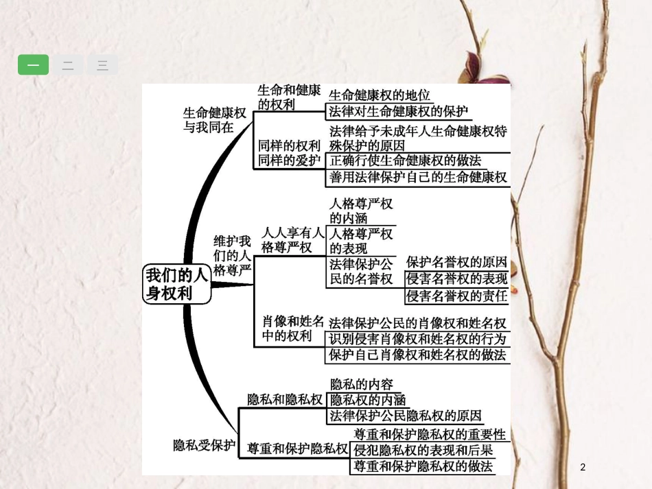 安徽省中考政治一轮复习 第一篇 知识方法固基 第四部分 八下 第二单元 我们的人身权利课件_第2页