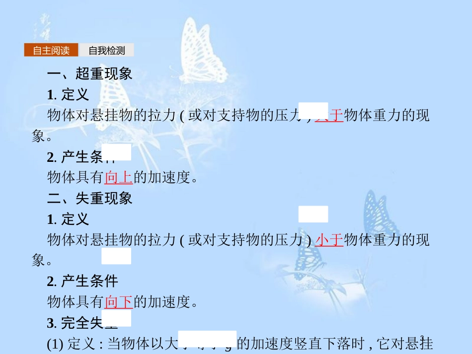 高中物理 第五章 研究力和运动的关系 5.5 超重与失重课件 沪科版必修1_第3页
