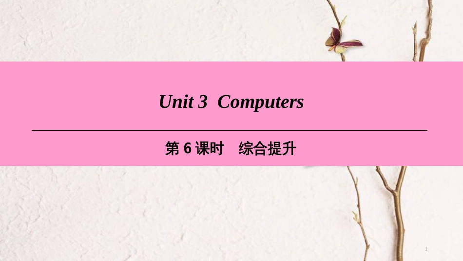 八年级英语上册 Module 2 Science and technology Unit 3 Computers（第6课时）综合提升课件 牛津深圳版_第1页