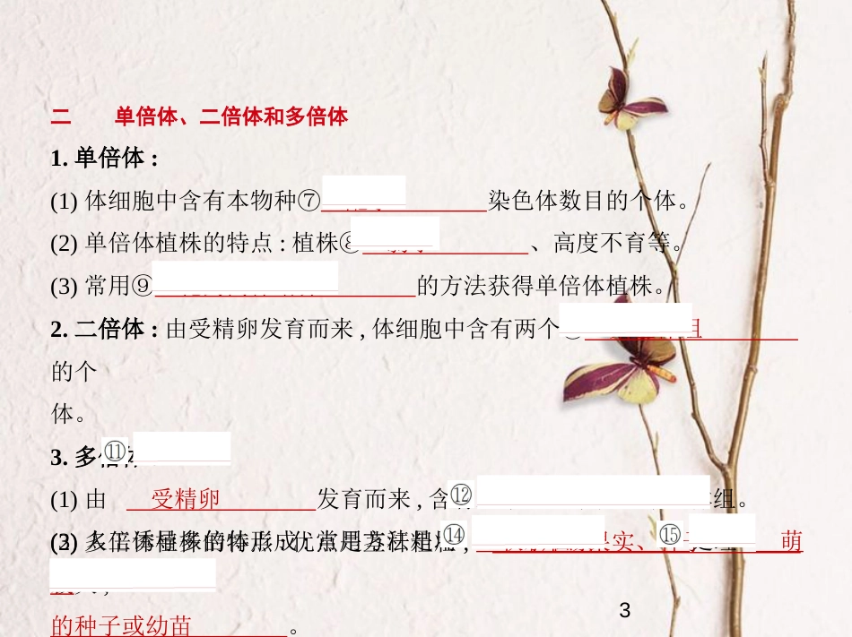 （新课标）2019版高考生物一轮复习 专题15 染色体变异与育种课件_第3页