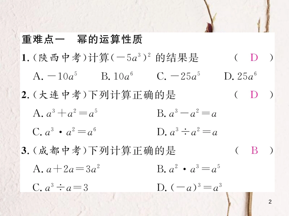 七年级数学下册 第1章 整式的乘除重难点突破作业课件 （新版）北师大版_第2页