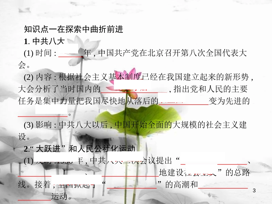 八年级历史下册 第二单元 社会主义制度的建立与社会主义建设的探索 第六课 艰辛探索与建设成就（精讲）课件 新人教版_第3页