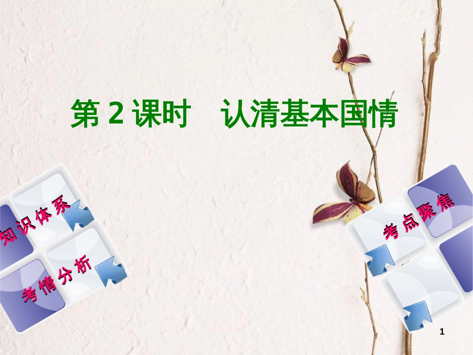（包头专版）中考政治复习方案 第一部分 九年级全一册 第2课时 认清基本国情教材梳理课件_第1页