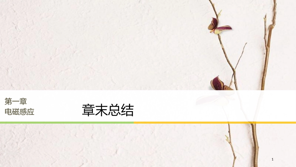 高中物理 第1章 电磁感应章末总结同步备课课件 教科版选修3-2_第1页