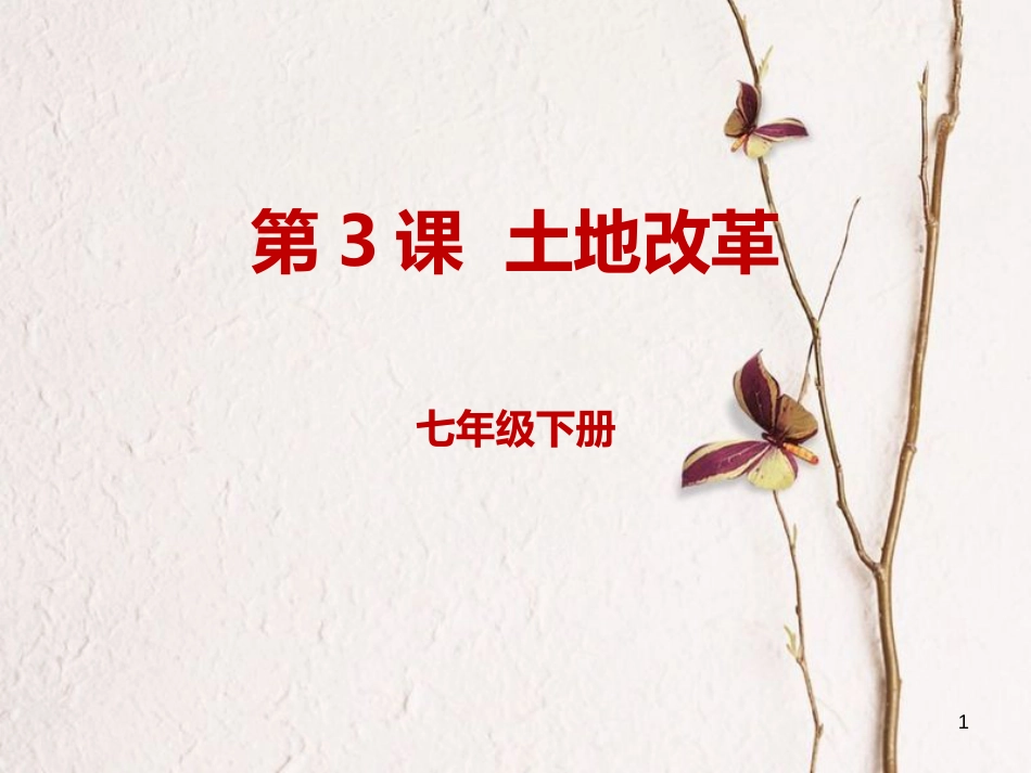 八年级历史下册 1.3土地改革课件 新人教版_第1页