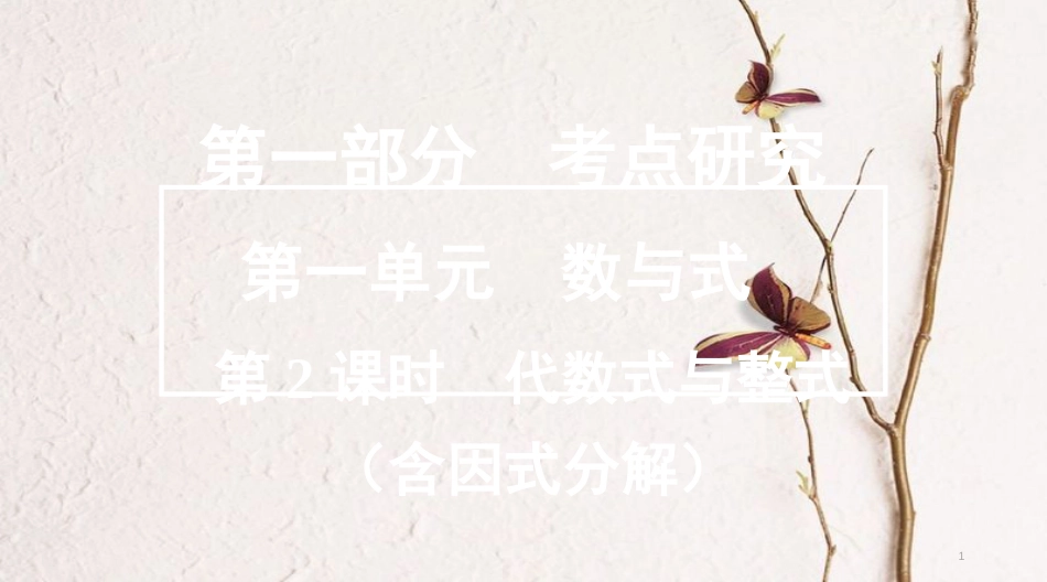 浙江省中考数学复习第一部分考点研究第一单元数与式第2课时代数式与整式课件_第1页