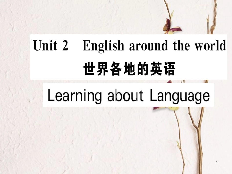 高中英语 Unit 2 English around the world Learning about Language课件 新人教版必修1_第1页