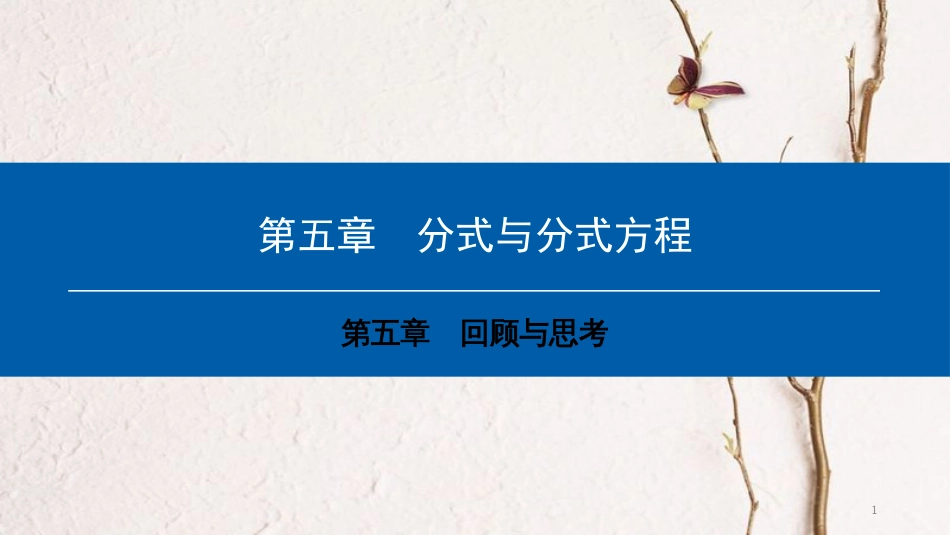 八年级数学下册 第五章 分式与分式方程回顾与思考典型训练课件 （新版）北师大版_第1页