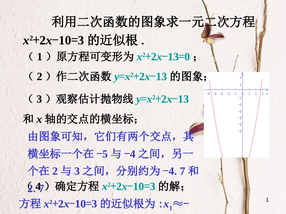 九年级数学下册 2.5 二次函数与一元二次方程做一做2素材 （新版）北师大版_第1页