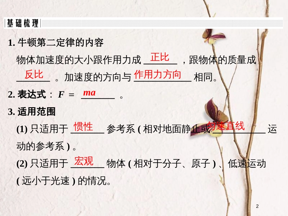 （浙江专版）2019版高考物理大一轮复习 第三章 牛顿运动定律 第2课时 牛顿第二定律创新课件_第2页