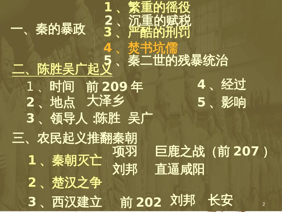 内蒙古兴安盟乌兰浩特市七年级历史上册 第三单元 秦汉时期 统一多民族国家的建立和巩固 第10课 秦末农民大起义课件 新人教版_第2页