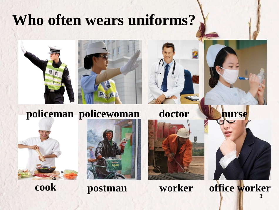 广东省清远市佛冈县龙山镇八年级英语下册 Unit 8 Our Clothes Topic 2 We can design our own uniforms Section A课件 （新版）仁爱版_第3页