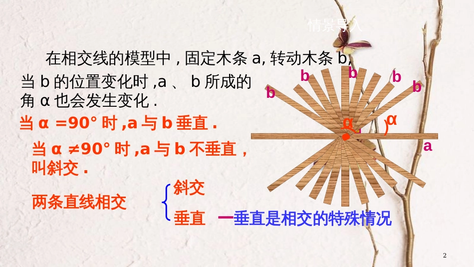 七年级数学下册 第10章 相交线、平行线和平移 10.1 相交线（第2课时）教学课件 （新版）沪科版_第2页