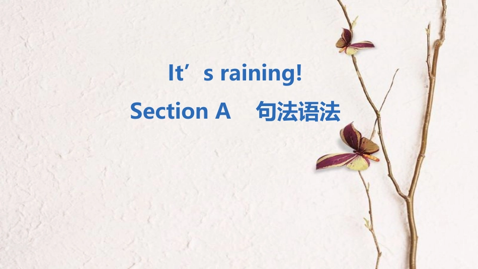 七年级英语下册 Unit 7 It’s raining Section A句法语法课件 （新版）人教新目标版_第1页