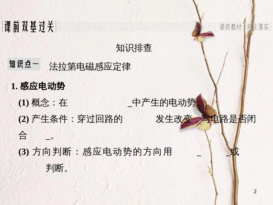 2019版高考物理总复习 第十章 电磁感应 基础课2 法拉第电磁感应定律 自感 涡流课件(1)_第2页