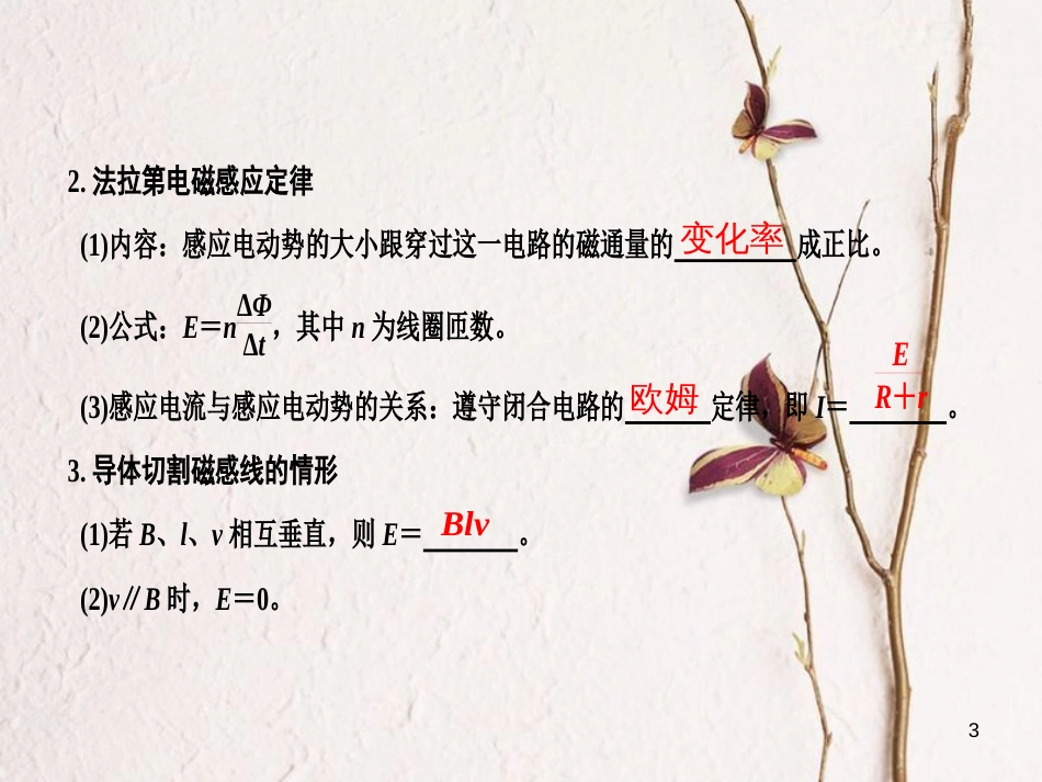 2019版高考物理总复习 第十章 电磁感应 基础课2 法拉第电磁感应定律 自感 涡流课件(1)_第3页