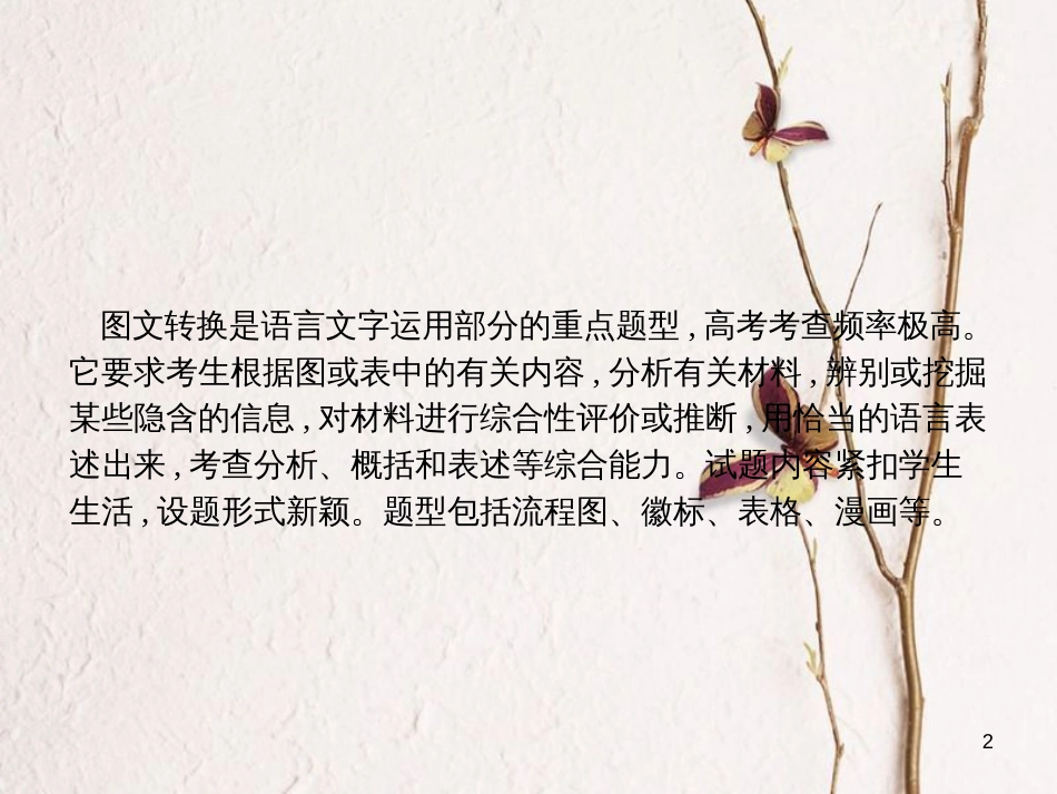 （新课标）高三语文二轮复习 专题八 语言文字运用 6 图文转换课件_第2页