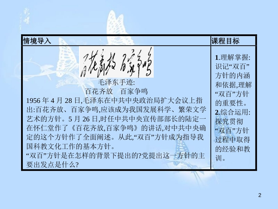高中历史 第六单元 现代世界的科技与文化 第29课 百花齐放 百家争鸣课件 岳麓版必修3_第2页