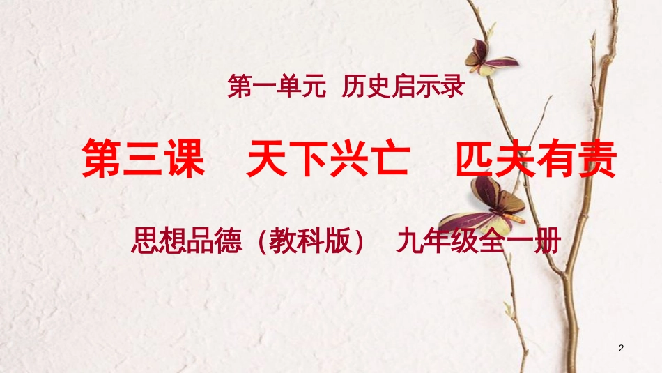 九年级政治全册 第一单元 历史启示录 第三课《天下兴亡，匹夫有责》课件 教科版_第2页