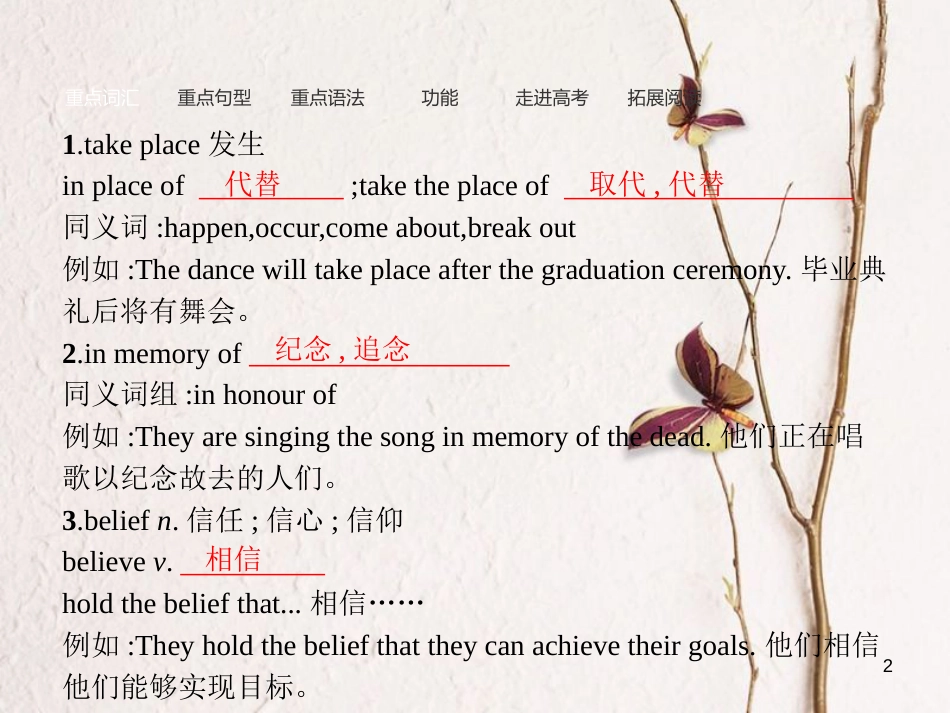 高中英语 Unit 1 Festivals around the world单元重点小结课件 新人教版必修3_第2页
