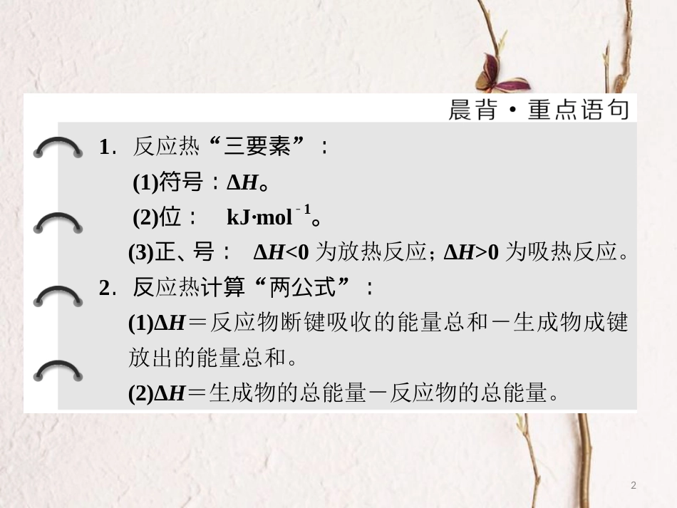 高中化学 第一章 化学反应与能量 第一节 化学反应与能量的变化（第1课时）焓变 反应热课件 新人教版选修4_第2页