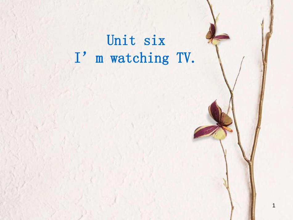 七年级英语下册 Unit 6 I’m watching TV（第3课时）课件 （新版）人教新目标版_第1页